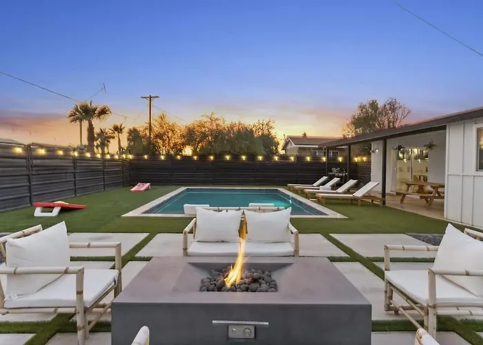 Tulum Themed Gem With Pool Fire Pit